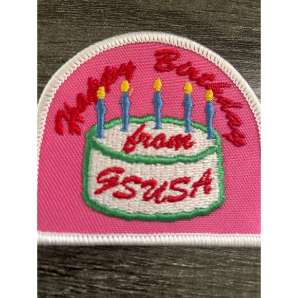 Girl Scouts HAPPY BIRTHDAY FROM GSUSA Birthday Cake & Candles Patch - Picture 2 of 6